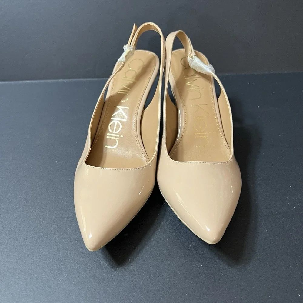 Calvin Klein Gala Patent Smooth Heels Women's Size 8 Boho NIB